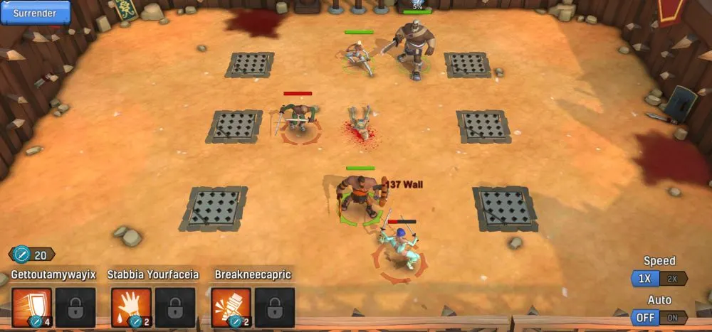 gladiator heroes wall damage