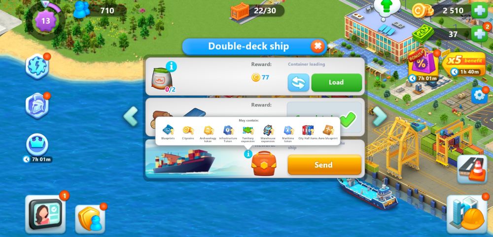 global city double-deck ship