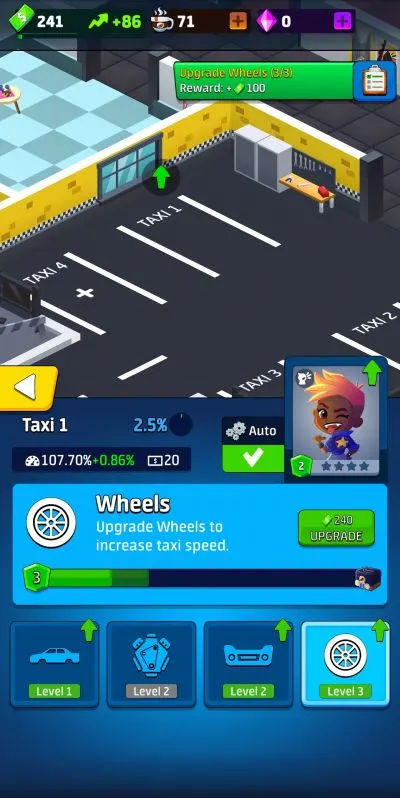 idle taxi tycoon wheels