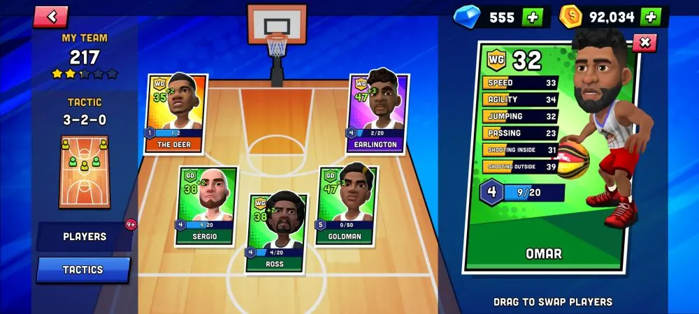 mini basketball omar stats