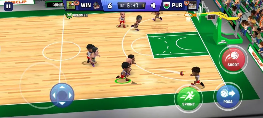 mini basketball open man