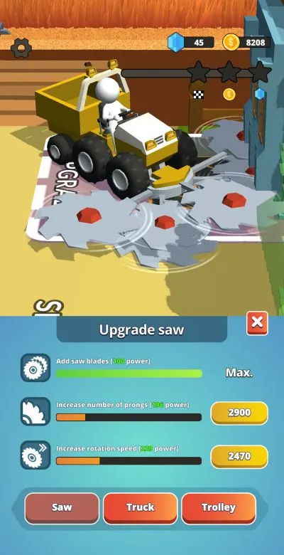 stone grass saw upgrade