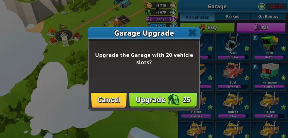 transit king tycoon transport garage upgrade