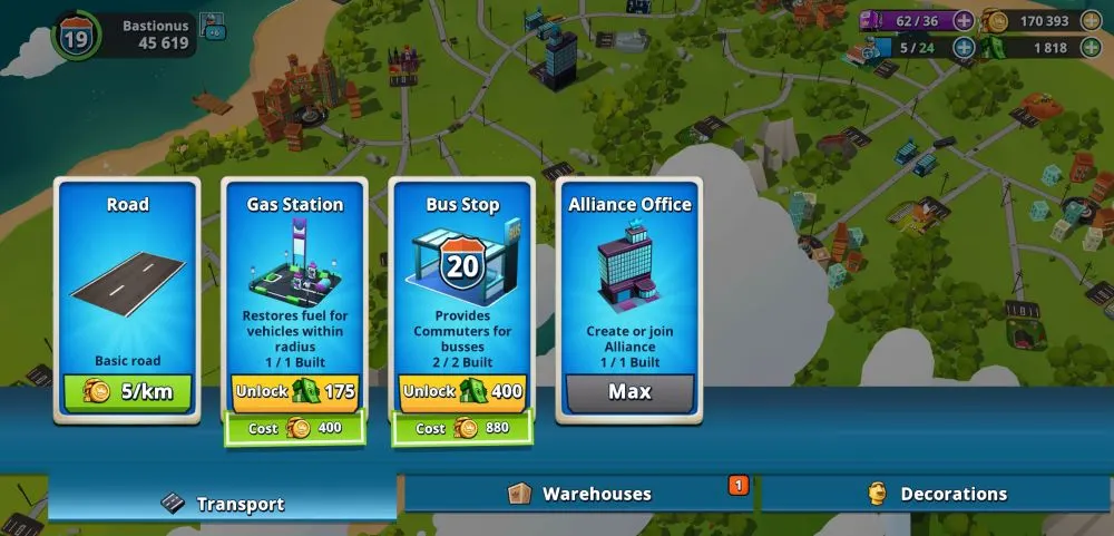 transit king tycoon transport options