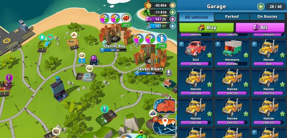 transit king tycoon transport vehicles