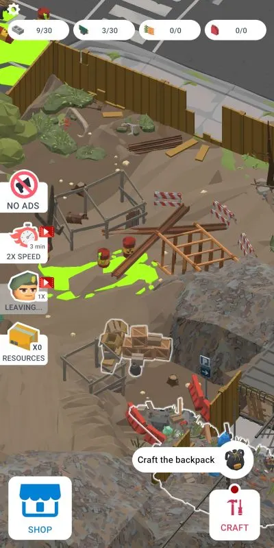 abandoned city survival backpack