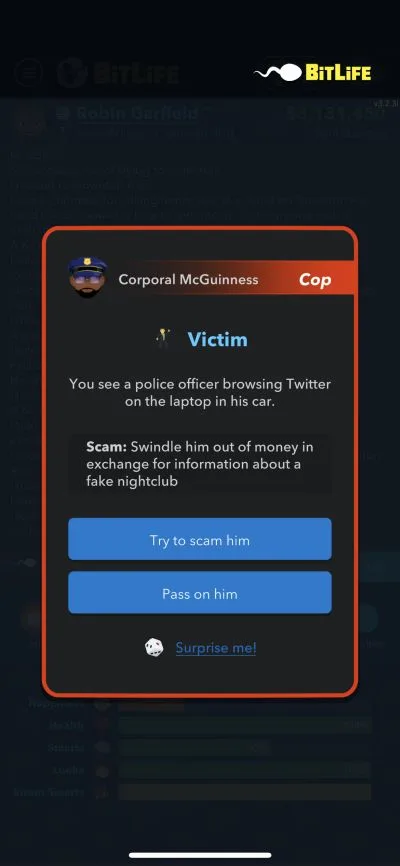 bitlife cop victim