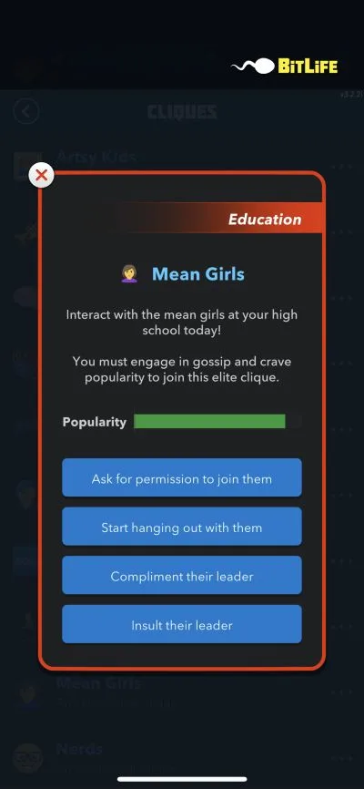 bitlife mean girls