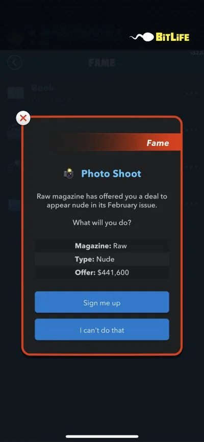 bitlife photo shoot