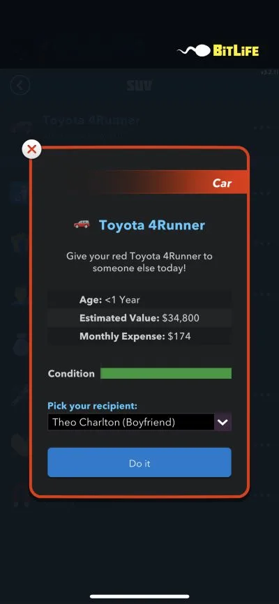 bitlife toyota 4runner