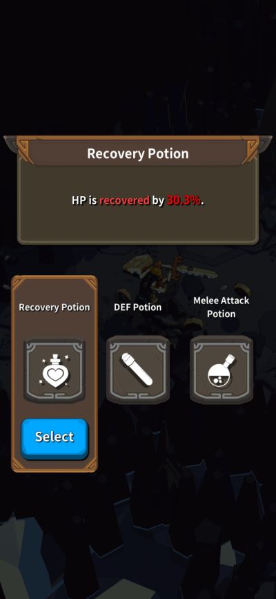 dungeon of gods recovery potion