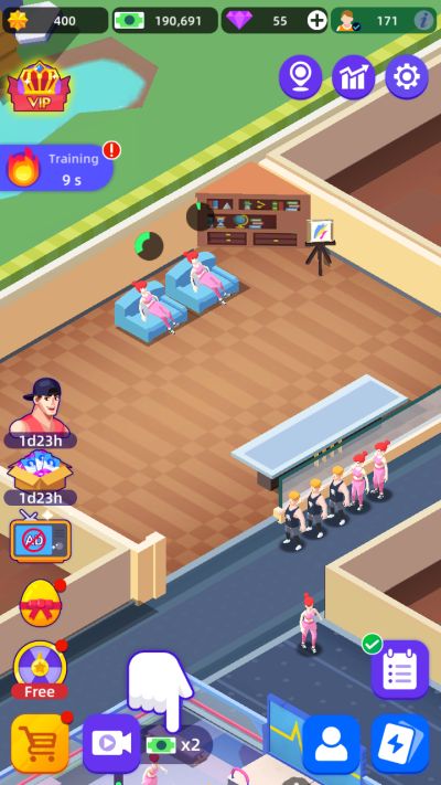 fitness club tycoon build value