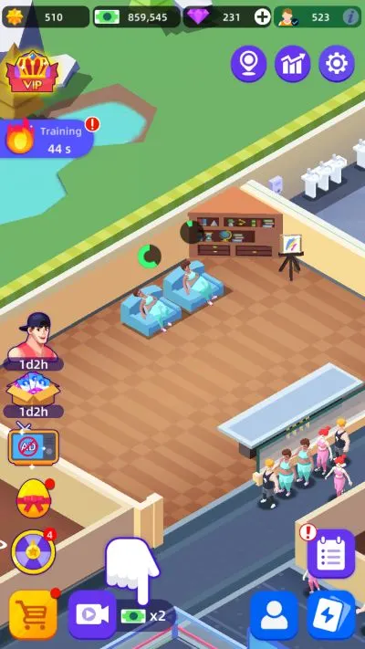 fitness club tycoon end