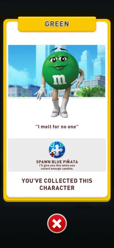 m&m's adventure green