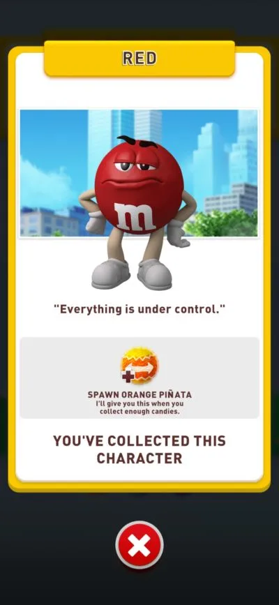 m&m's adventure red