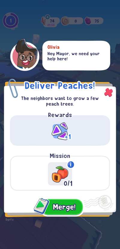 delivering peaches in merge mayor