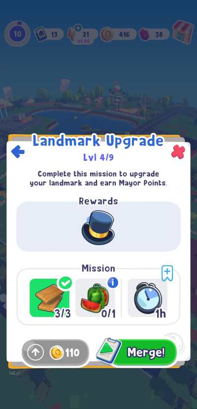 merge mayor landmark upgrade