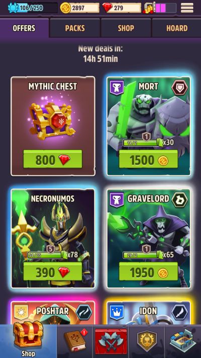 mythic legends daily offers