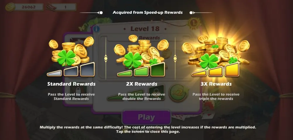 solitaire home design speed-up rewards