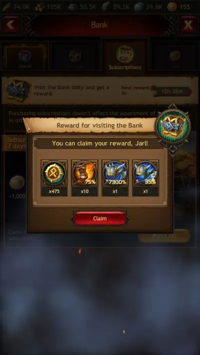 vikings war of clans bank chest