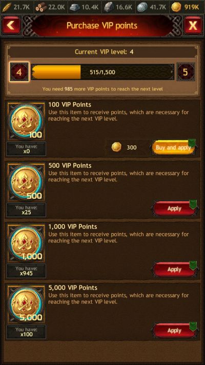 vikings war of clans vip points
