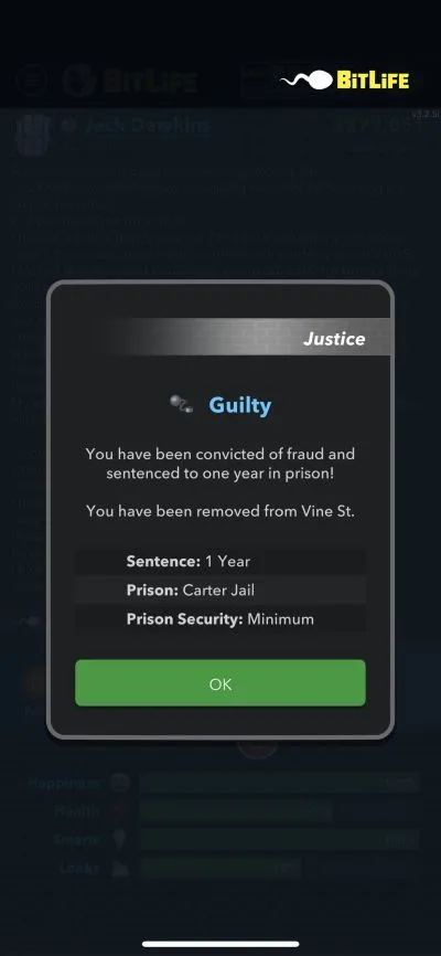 bitlife conviction