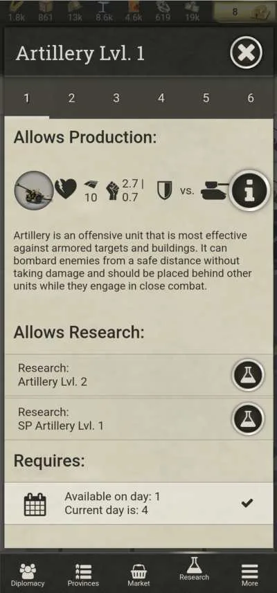 call of war artillery