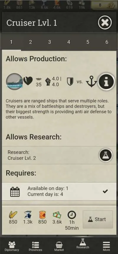 call of war cruiser