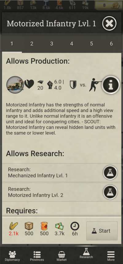 call of war motorized infantry