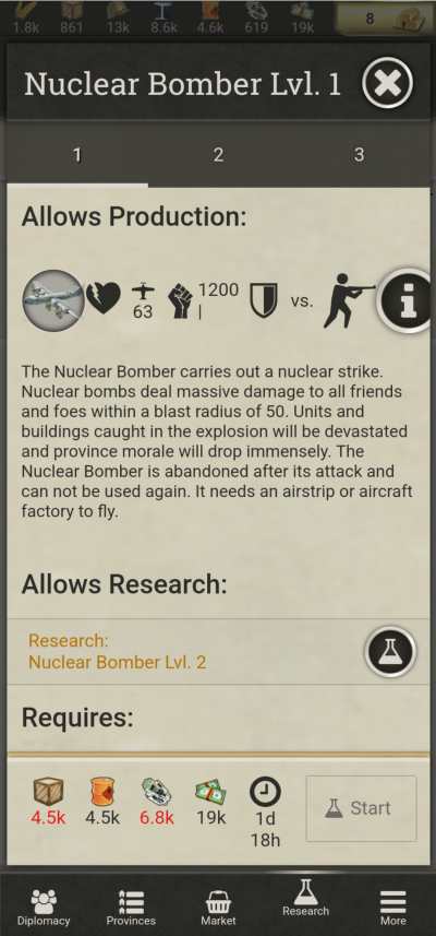 call of war nuclear bomber