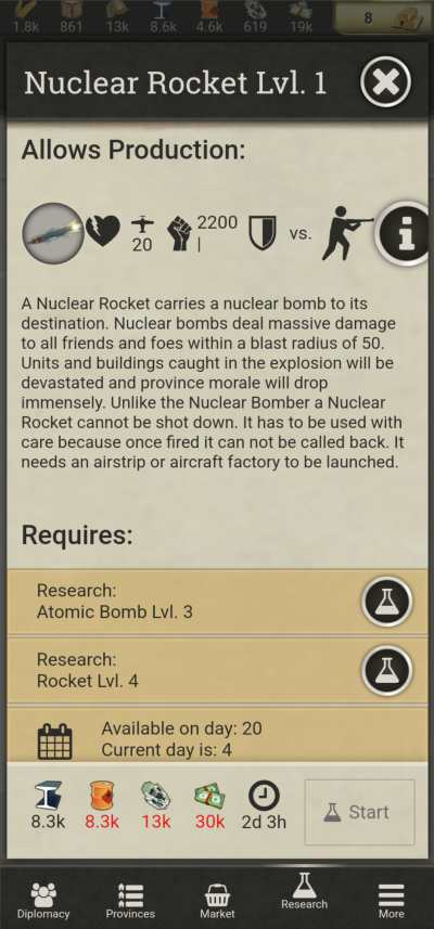 call of war nuclear rocket