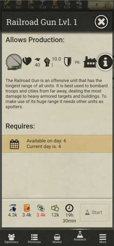 call of war railway gun