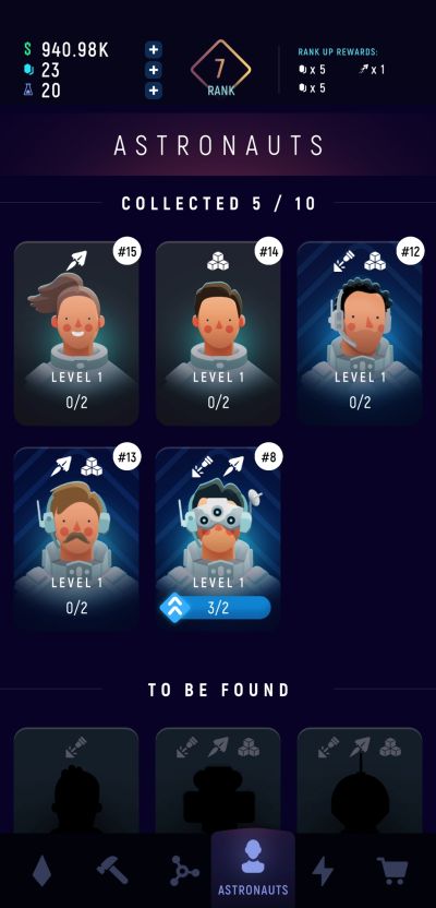 exominer idle miner universe astronaut collection