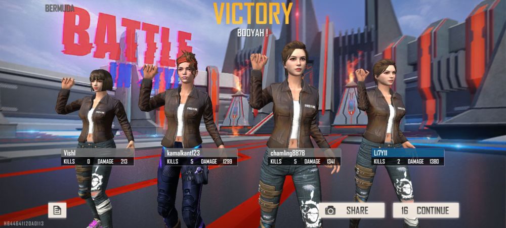 garena free fire rampage victory