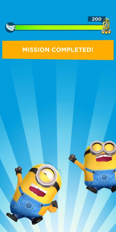 minion rush mission completed