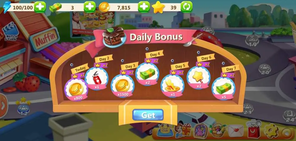 rising super chef 2 daily bonus