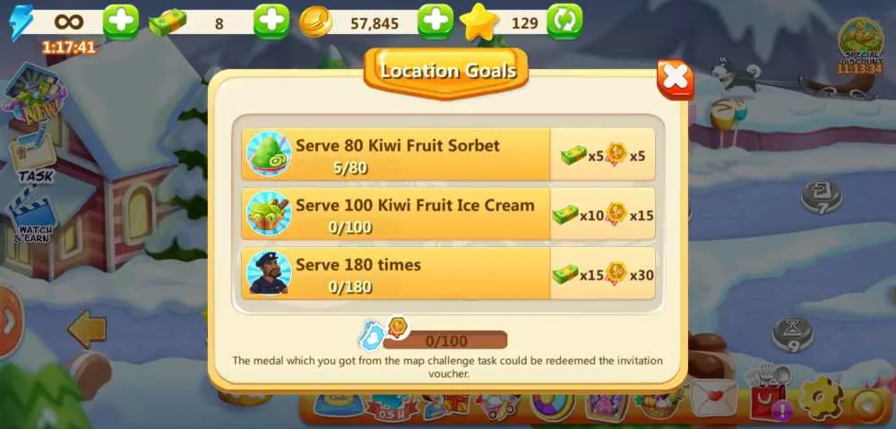 rising super chef 2 location goals