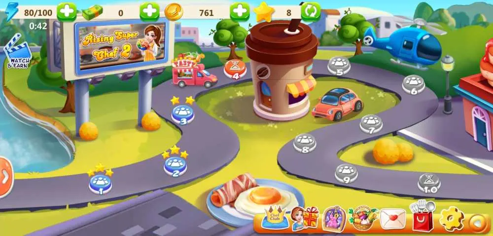 rising super chef 2 map