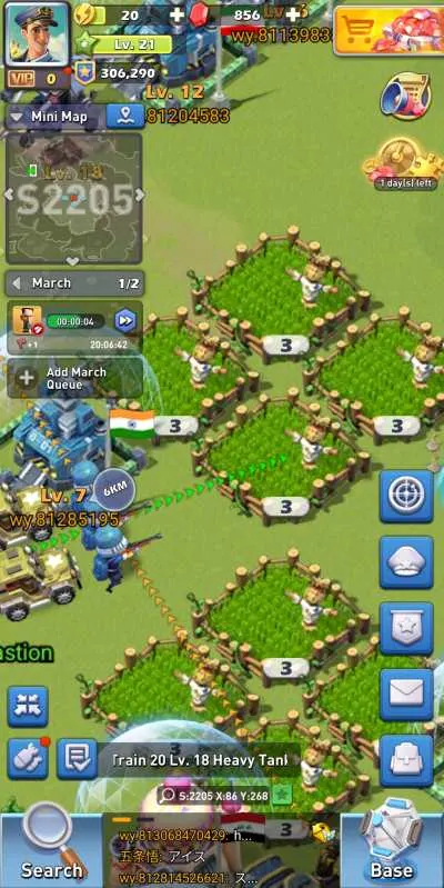 top war battle game farming spot