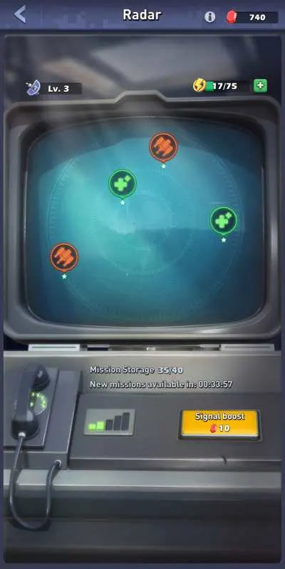 top war battle game radar screen