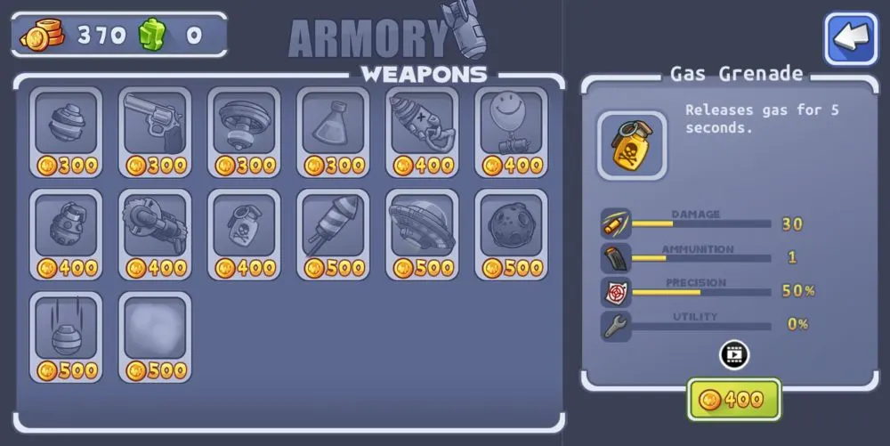 warlings 2 total armageddon gas grenade description