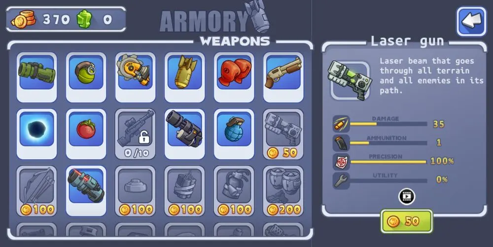 warlings 2 total armageddon laser gun description