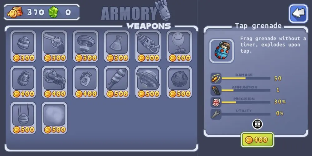 warlings 2 total armageddon tap grenade description