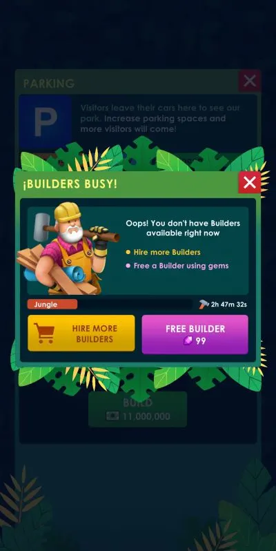 busy builders in dinosaur park jurassic tycoon
