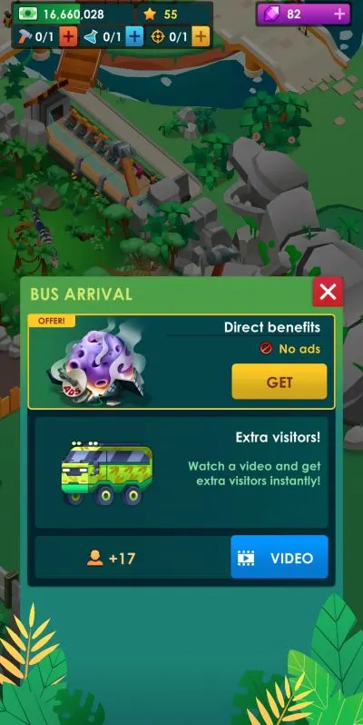 dinosaur park jurassic tycoon bus arrival
