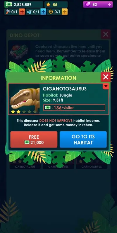 releasing dino in dinosaur park jurassic tycoon