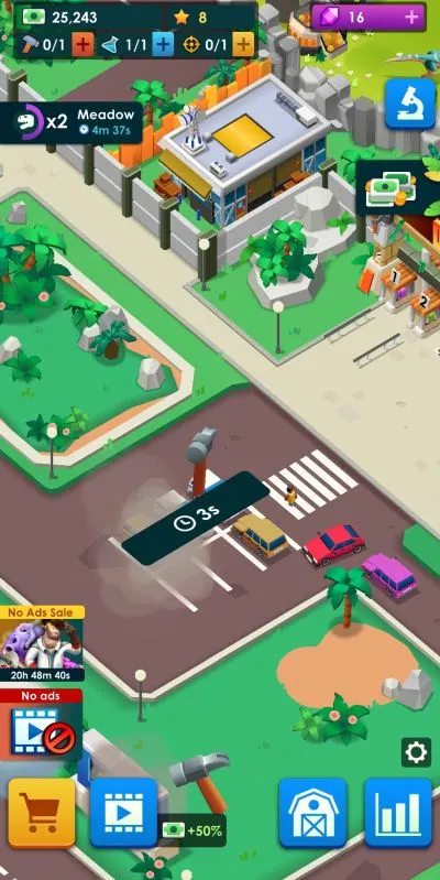 dinosaur park jurassic tycoon idle cash