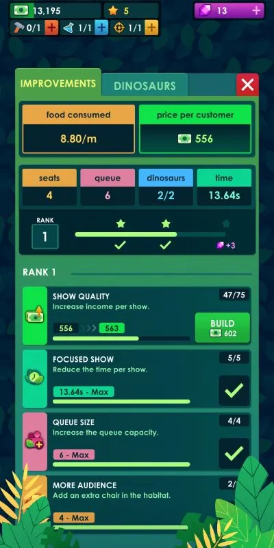 dinosaur park jurassic tycoon investment