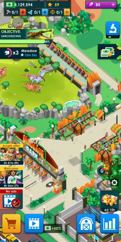keeping workers busy in dinosaur park jurassic tycoon 