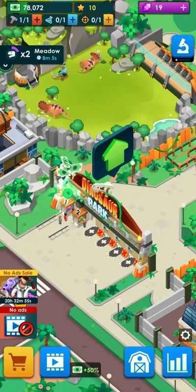 dinosaur park jurassic tycoon milestone
